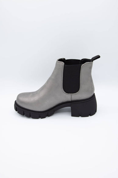Soda Shoes Poppy Lug Booties for Women in Pewter Grey