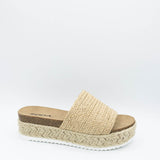 Soda Process Raffia Platform Sandals for Women in Beige | PROCESS-S DK ...