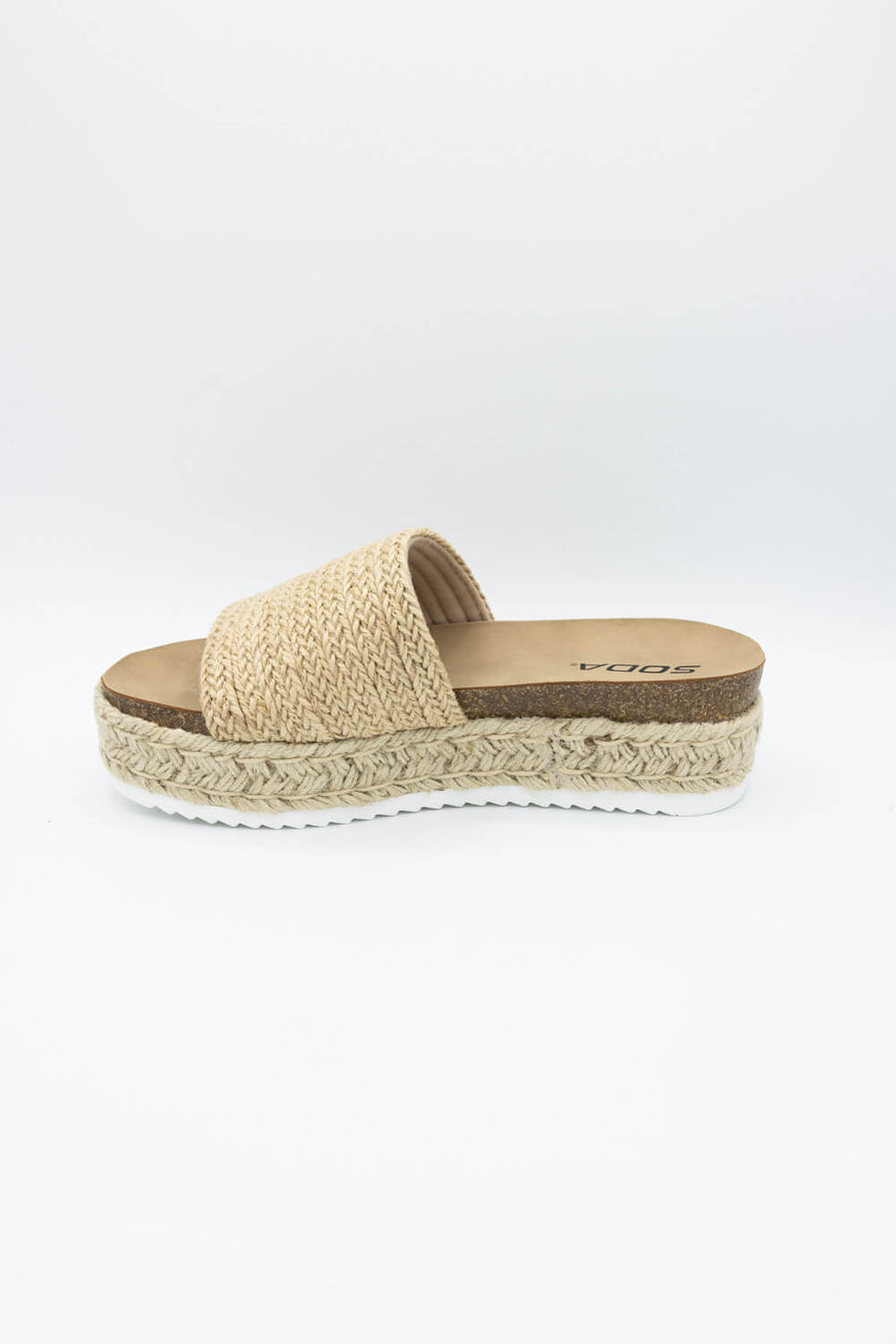 Soda Process Raffia Platform Sandals for Women in Beige | PROCESS-S DK ...