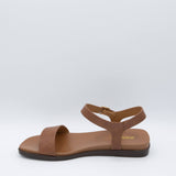 Soda Riddle Band Square Toe Sandals for Women in Tan
