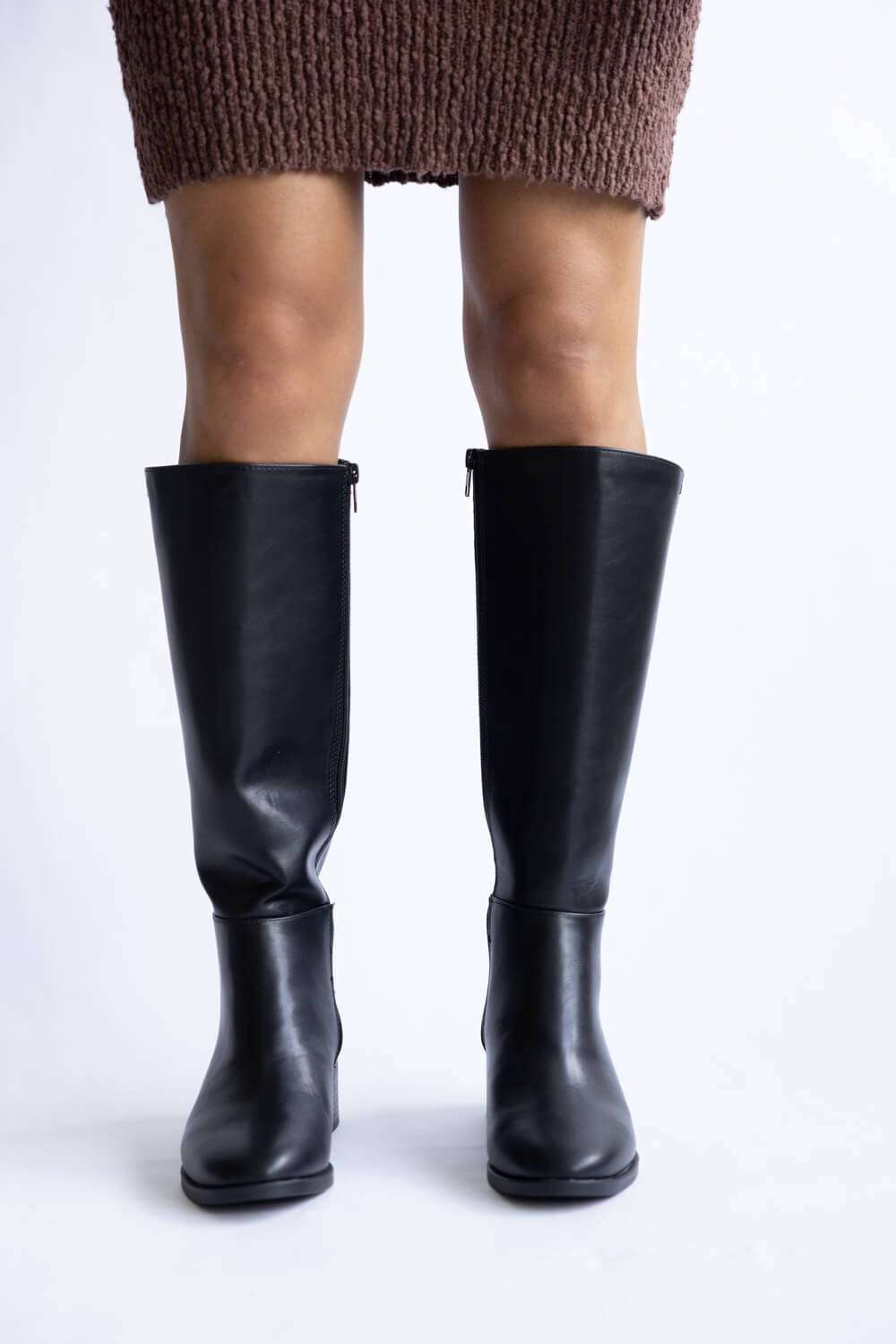 Soda Vintage Tall Boots for Women in Blac