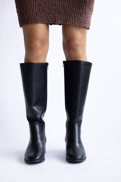Soda Vintage Tall Boots for Women in Blac