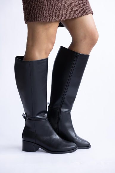 Soda Vintage Tall Boots for Women in Blac