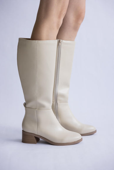 Soda Vintage Tall Boots for Women in Bone 
