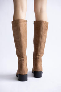 Soda Vintage Tall Boots for Women in Tan