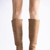 Soda Vintage Tall Boots for Women in Tan