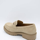 Soda Shoes Hender Lug Loafers for Women in Beige