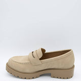Soda Shoes Hender Lug Loafers for Women in Beige