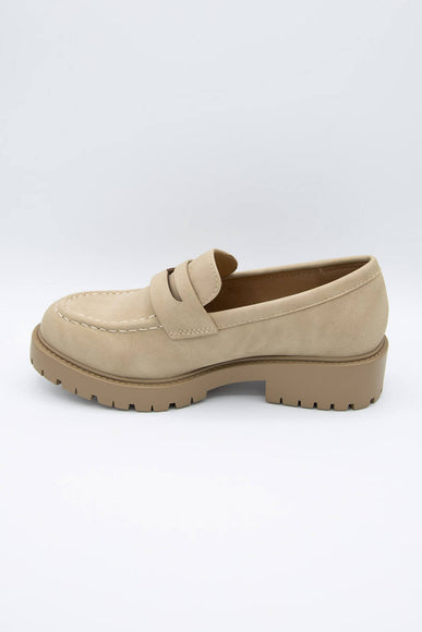Soda Shoes Hender Lug Loafers for Women in Beige
