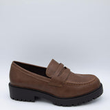 Soda Shoes Hender Lug Loafers for Women in Cognac