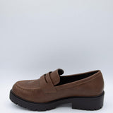 Soda Shoes Hender Lug Loafers for Women in Cognac
