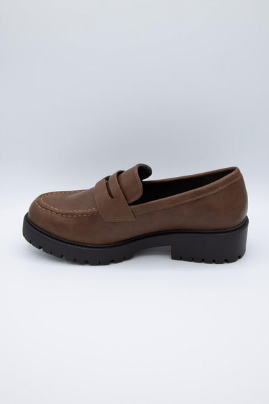 Soda Shoes Hender Lug Loafers for Women in Cognac