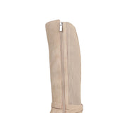 Soda Shoes Zone Knee High Boots for Women in Beige