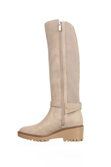 Soda Shoes Zone Knee High Boots for Women in Beige