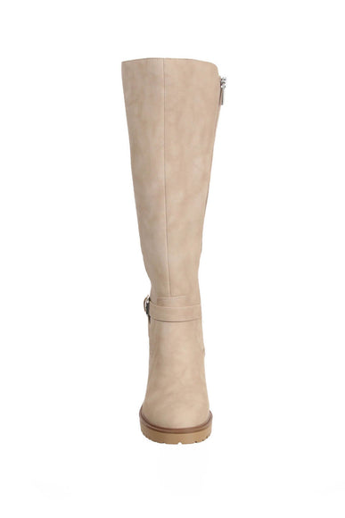 Soda Shoes Zone Knee High Boots for Women in Beige