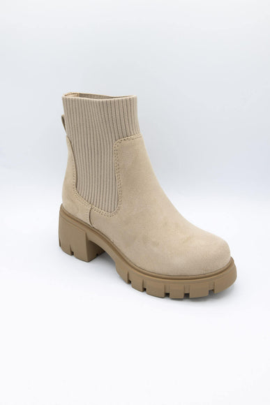 Soda Shoes Zordy Lug Booties for Women in Light Brown