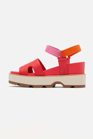 Sorel Joanie IV Strap Wedge Sandals for Women in Multi Red