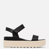 Sorel Cameron Flatform Wedge Sandals for Women in Black