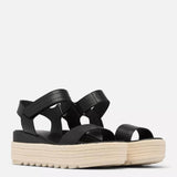 Sorel Cameron Flatform Wedge Sandals for Women in Black