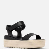 Sorel Cameron Flatform Wedge Sandals for Women in Black