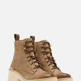 Sorel Hi-Line Heel Lace Booties for Women in Brown