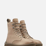 Sorel Hi-Line Heel Lace Booties for Women in Taupe