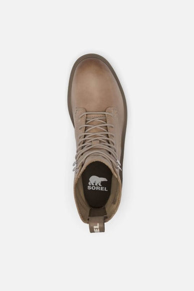 Sorel Hi-Line Heel Lace Booties for Women in Taupe