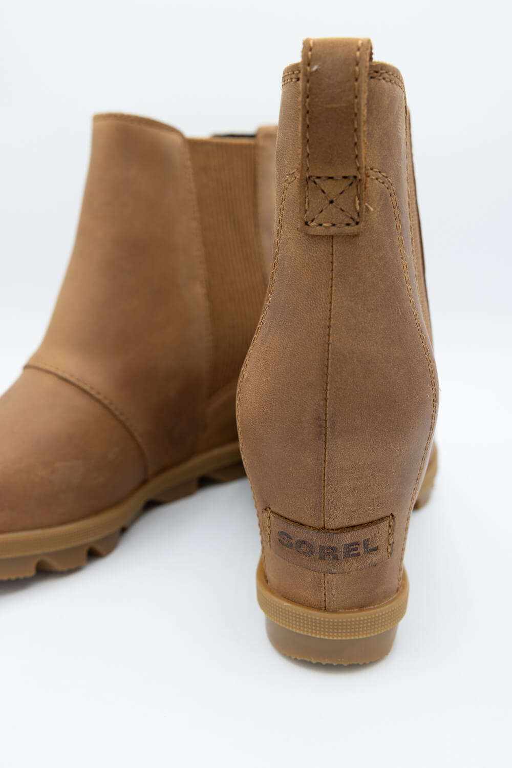 Sorel Joan Rhapsody Chelsea Wedge Booties for Women in Velvet Tan