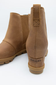 Sorel Joan Rhapsody Chelsea Wedge Booties for Women in Velvet Tan