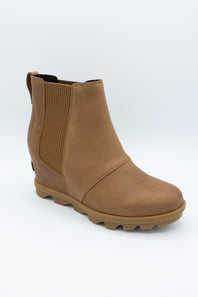 Sorel Joan Rhapsody Chelsea Wedge Booties for Women in Velvet Tan