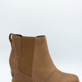 Sorel Joan Rhapsody Chelsea Wedge Booties for Women in Velvet Tan
