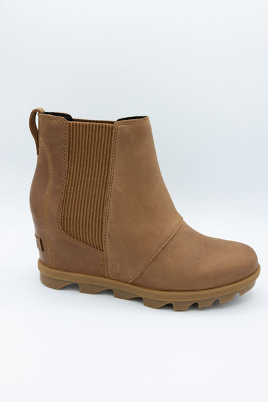 Sorel Joan Rhapsody Chelsea Wedge Booties for Women in Velvet Tan