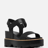 Sorel Joanie IV Y Strap Wedge Sandals for Women in Black