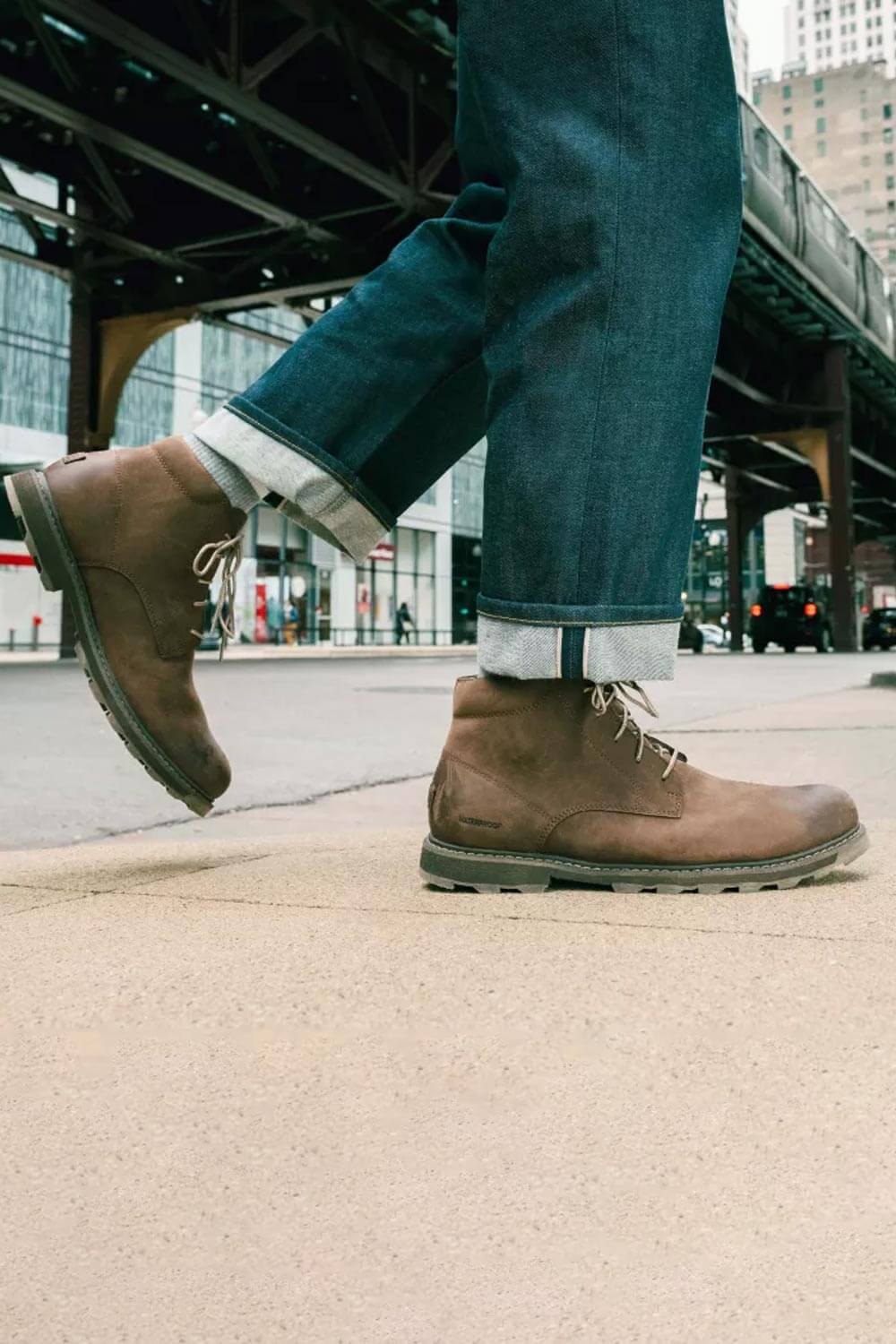 マロン Sorel Madson Chukka Waterproof Boots in Tobacco for Men | 1921211