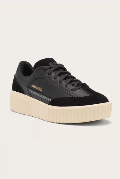 Sorel Out N About Ave T-Toe Sneakers for Women in Black, Honey White