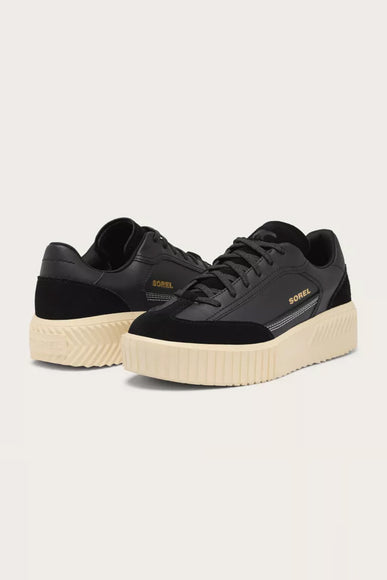 Sorel Out N About Ave T-Toe Sneakers for Women in Black, Honey White.