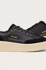 Sorel Out N About Ave T-Toe Sneakers for Women in Black, Honey White.