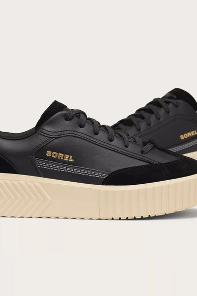 Sorel Out N About Ave T-Toe Sneakers for Women in Black, Honey White.