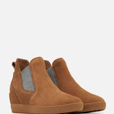 Sorel Out N About Slip-On Wedge Booties for Women in Velvet Tan