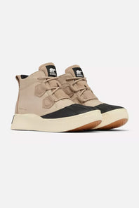 Sorel Out N About IV Classic WP Booties for Women in Omega Taupe, Black