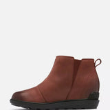 Sorel Evie Zip Wedge Booties for Women in Spice Brown
