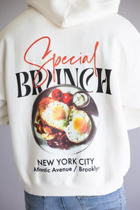 Special Brunch Hoodie for Men in Off White