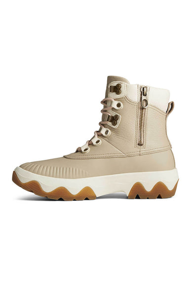 Sperry Acadia Leather Boots for Women in Off White