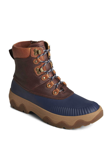 Sperry Acadia Leather Boots for Women in Navy/Brown