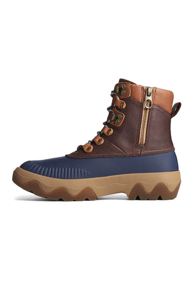 Sperry Acadia Leather Boots for Women in Navy/Brown