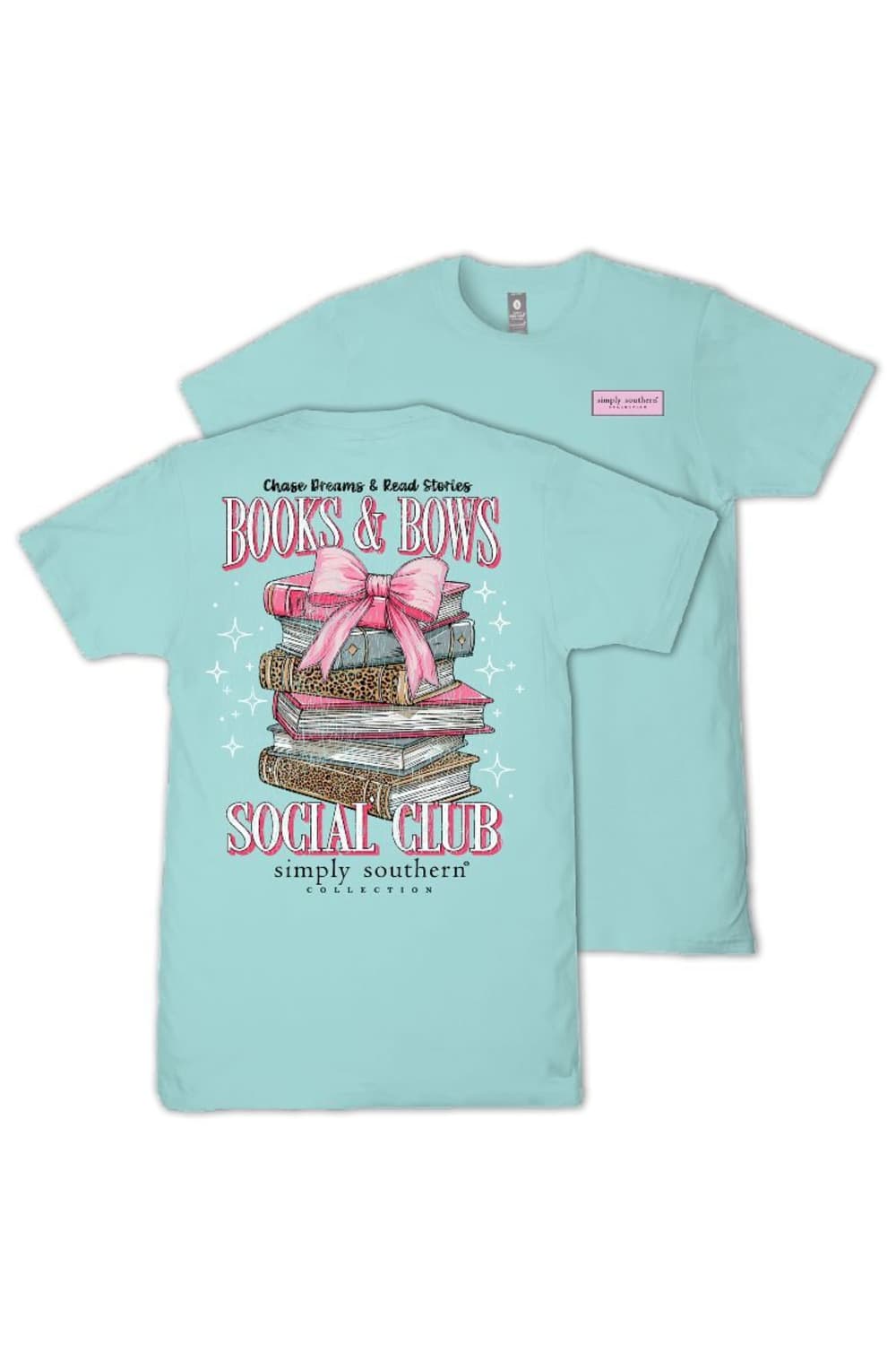 Simply Southern Books T-Shirt for Women in Aqua