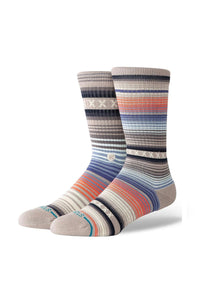Stance Current Crew Socks for Men in String Grey