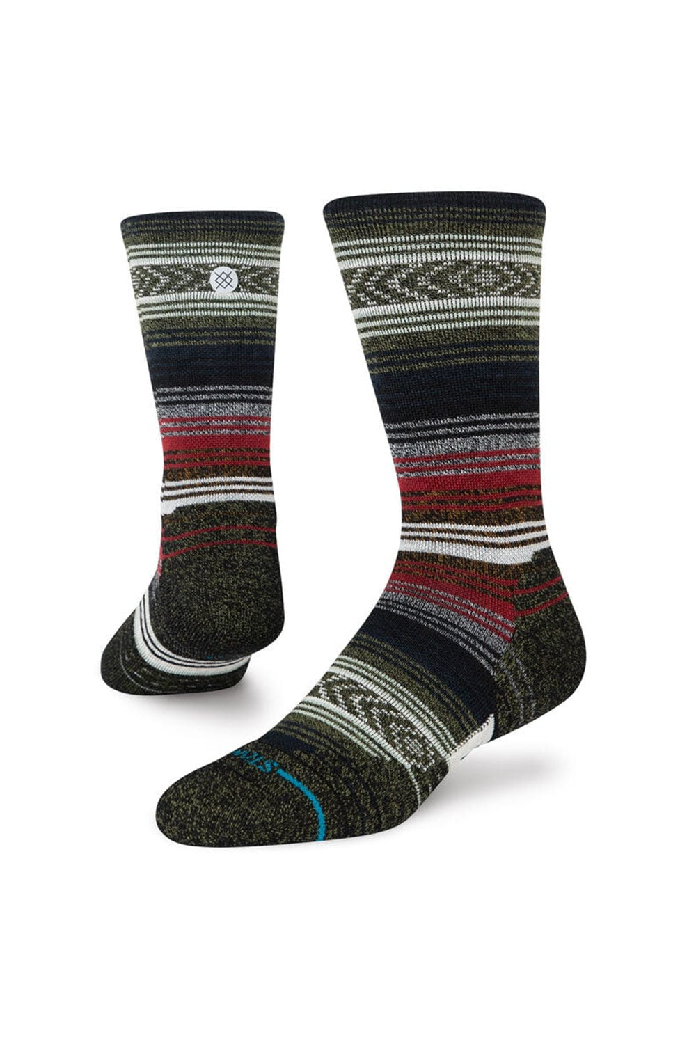 Stance Medium Performance Wool Crew Socks for Men in Black Stance Medium Performance Wool Crew Socks for Men in Black