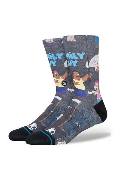 Stance Family Guy Crew Socks for Men in Black