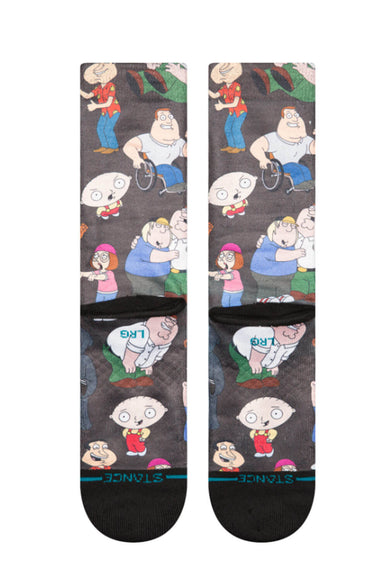 Stance Family Guy Crew Socks for Men in Black